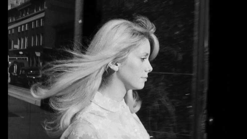 woman with wind-blown hair
