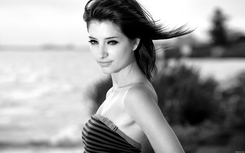 woman with wind-blown hair