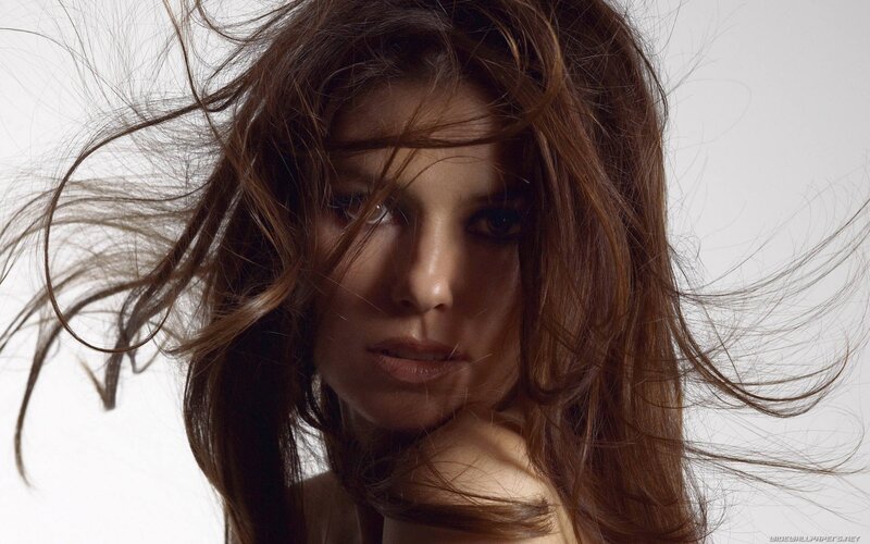 woman with wind-blown hair
