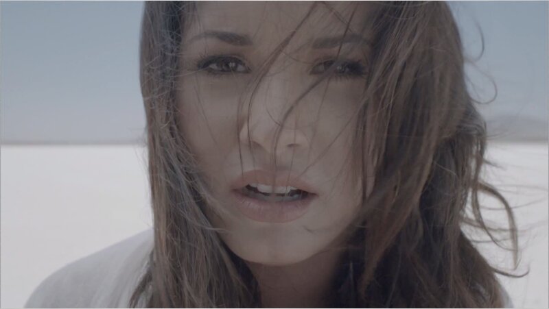 Woman with Wind-blown Hair — White, Dramatic