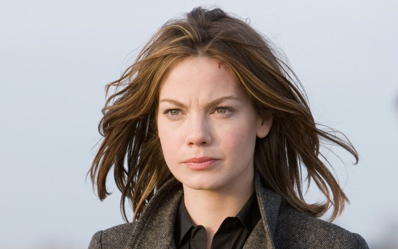 woman with windblown hair