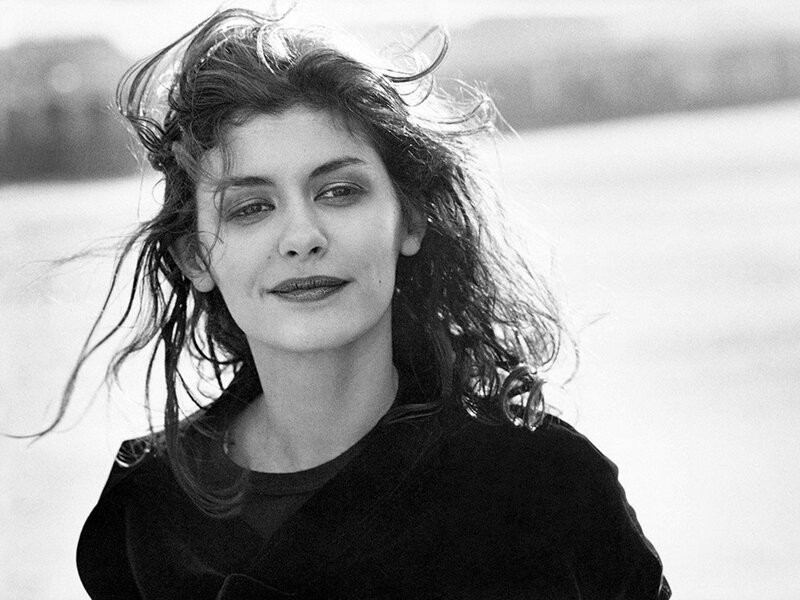 woman with windblown hair