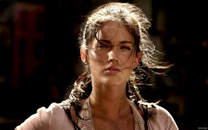 woman with windswept hair