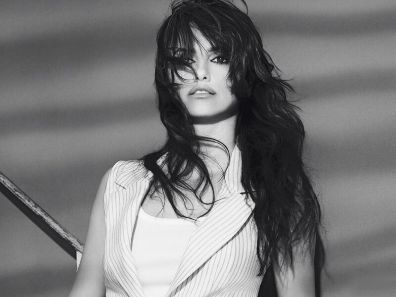 woman with windswept hair