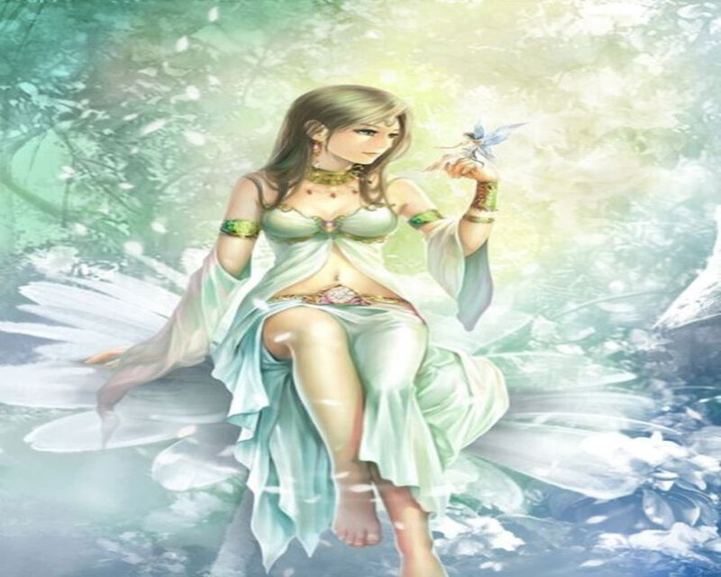 Woman with Wings and Bird