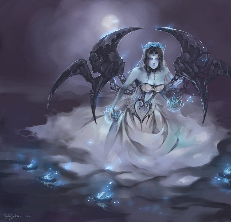 Woman with Wings and Dress