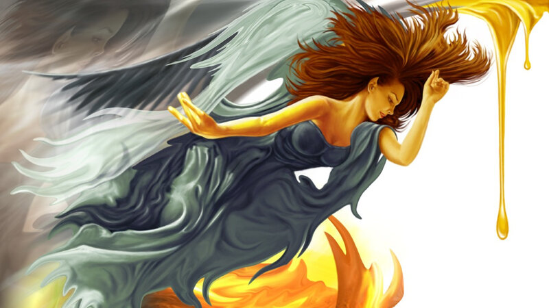 Woman with Wings and Honey
