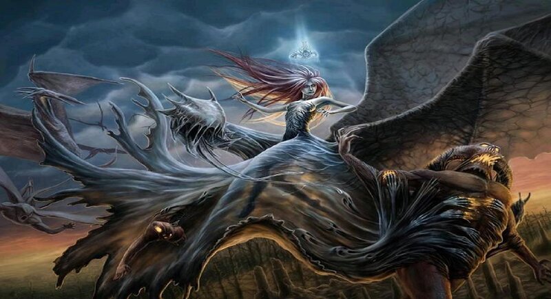 Woman with Wings and Tentacles