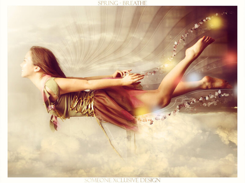 Woman with Wings Flying