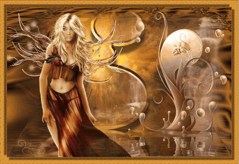 Woman with Wings — Gold, Ethereal