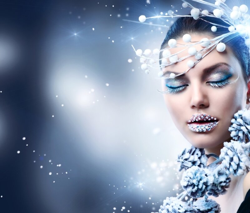 Woman with Winter Makeup