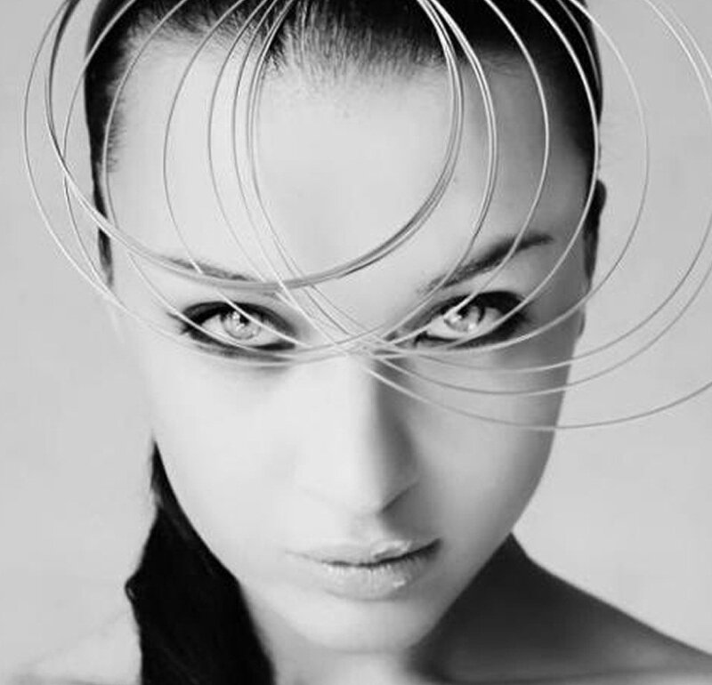 Woman with Wire Headpiece