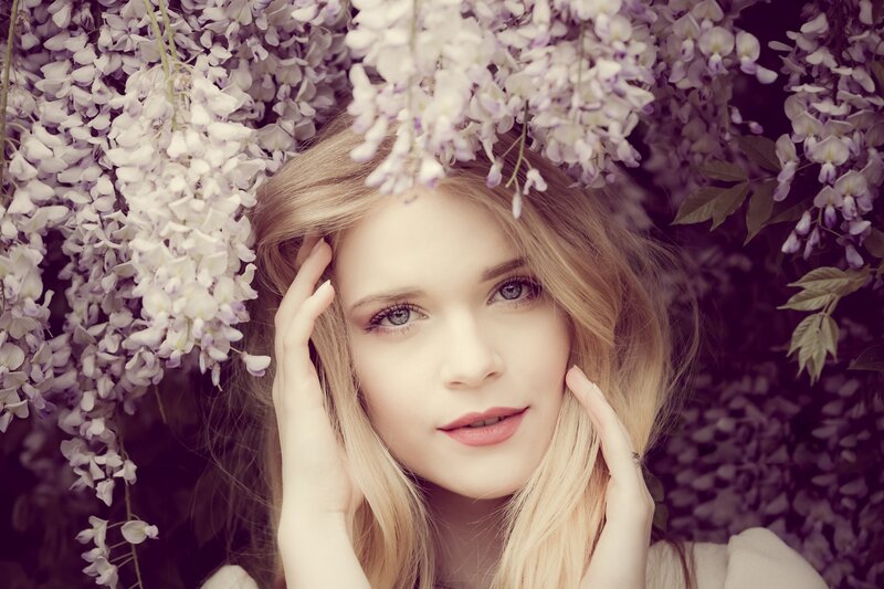 Woman with Wisteria