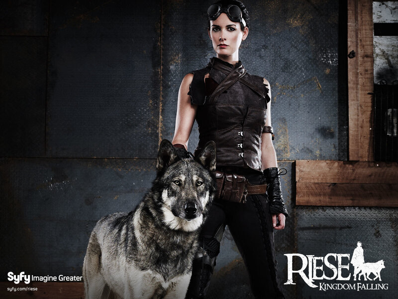 Woman with Wolf — Black