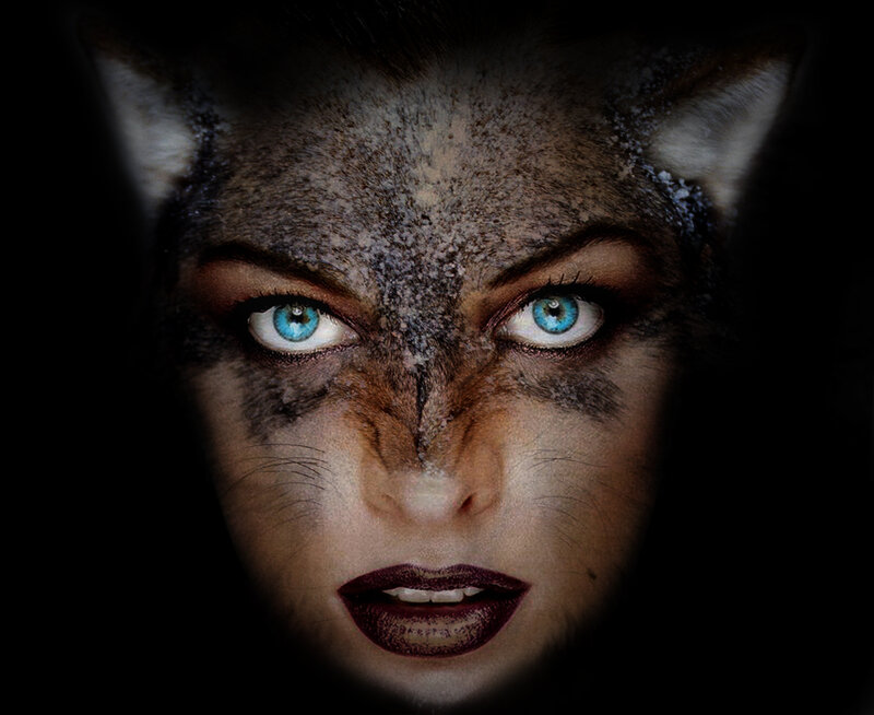 Woman with Wolf Makeup
