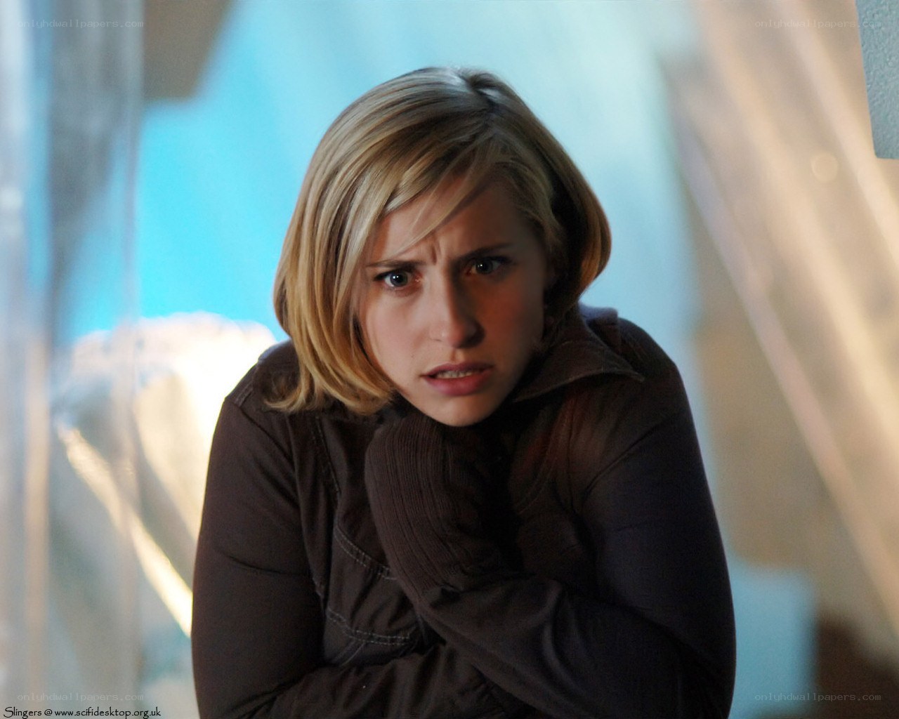 woman with worried expression