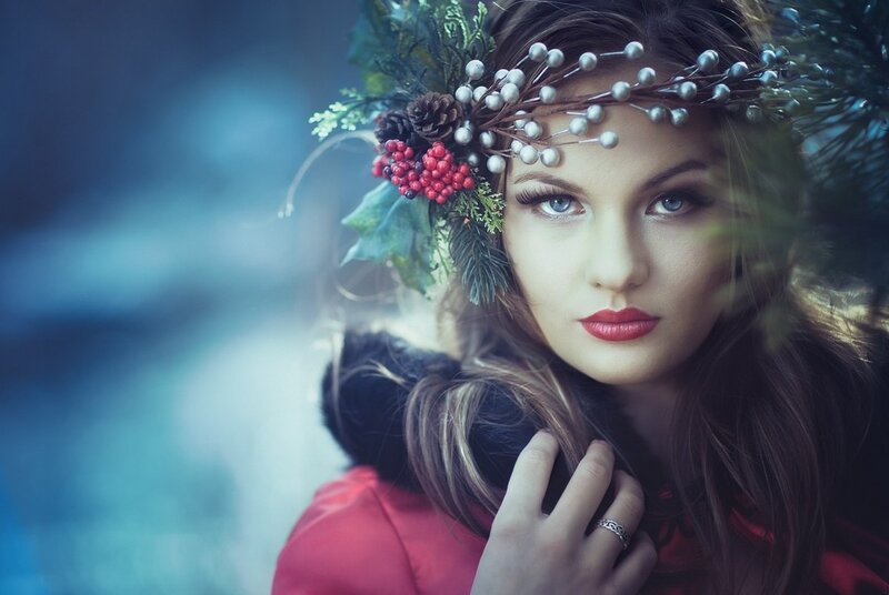 Woman with Wreath Crown