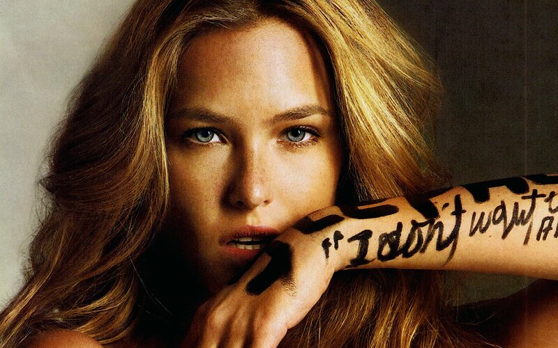 woman with writing on arm