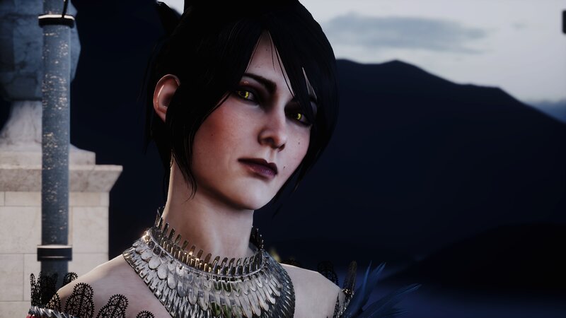 Woman with Yellow Eyes — Black, Dramatic, Night, 3d Render