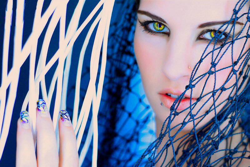 Woman with Yellow Eyes — Blue
