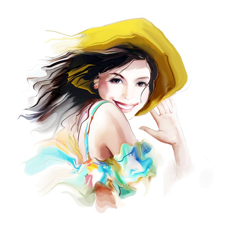 Woman with Yellow Hat