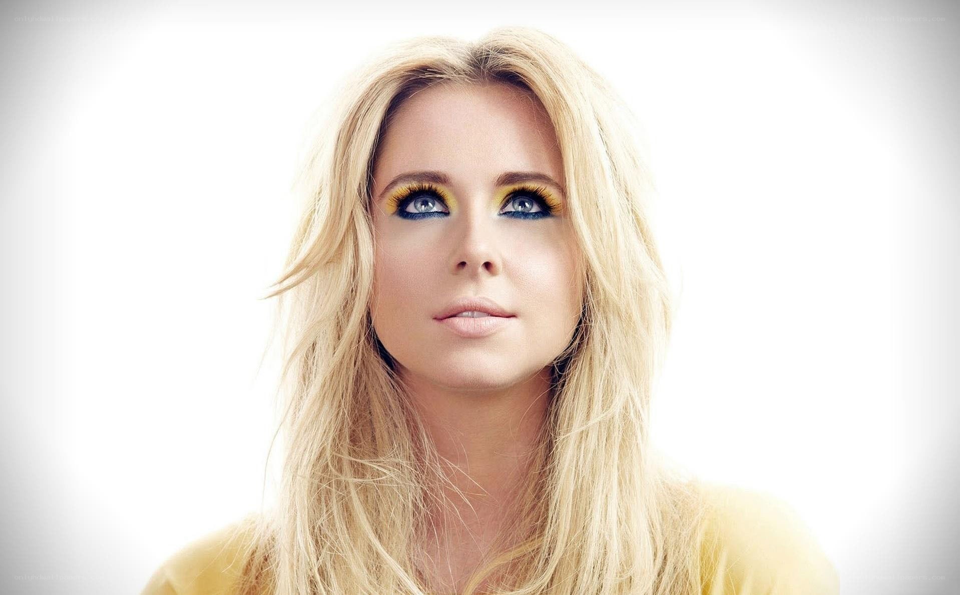 woman with yellow makeup