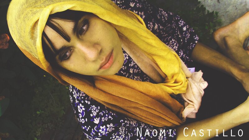 woman with yellow scarf