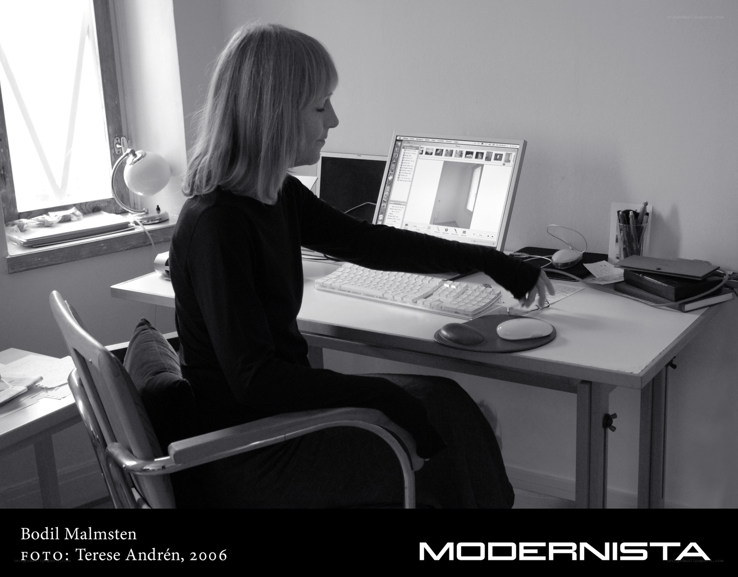 woman working at computer