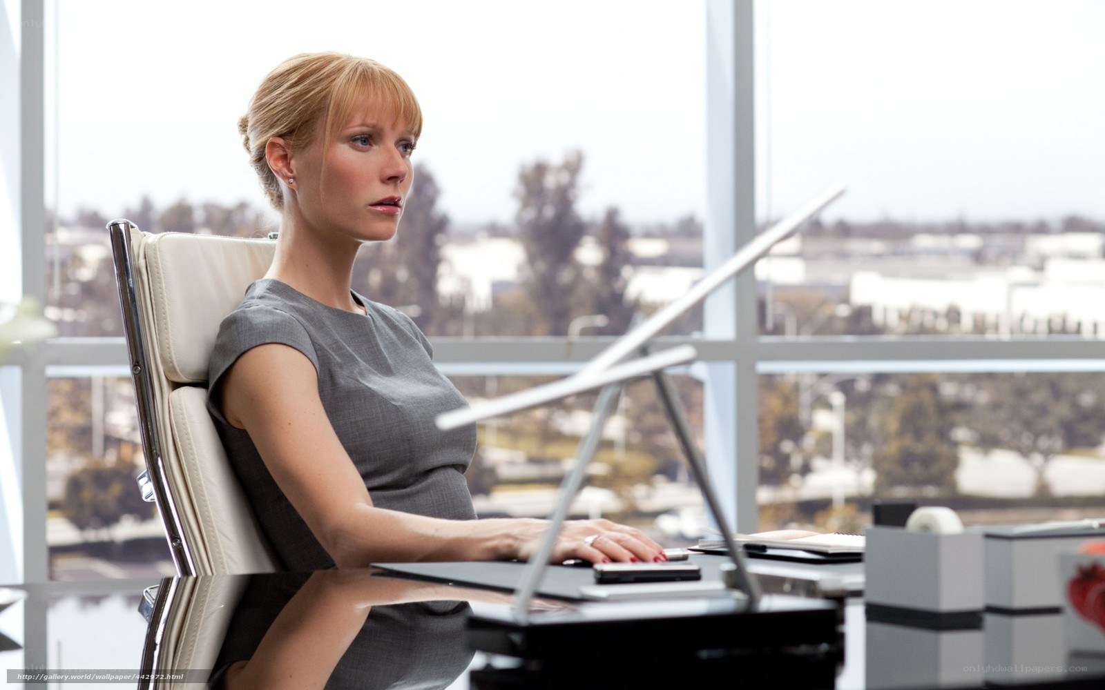 woman working at office desk