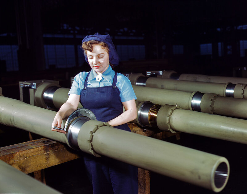 Woman working in factory