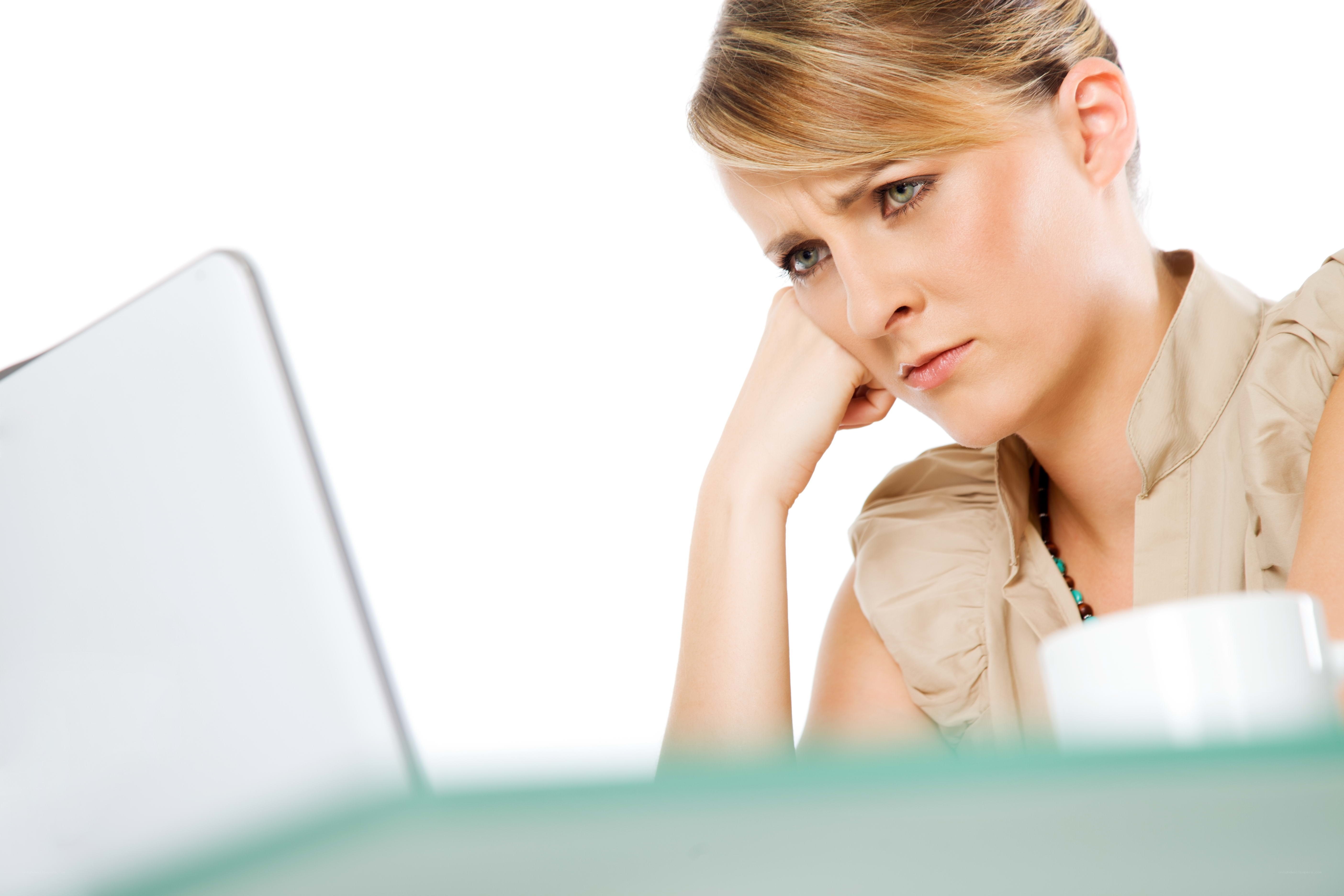woman working on laptop