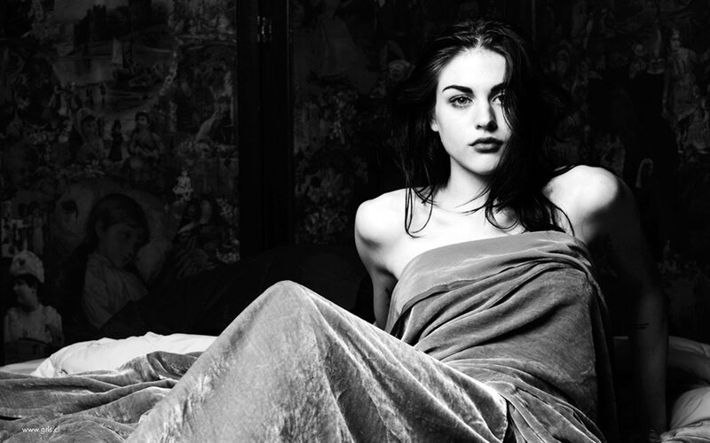 woman wrapped in a blanket