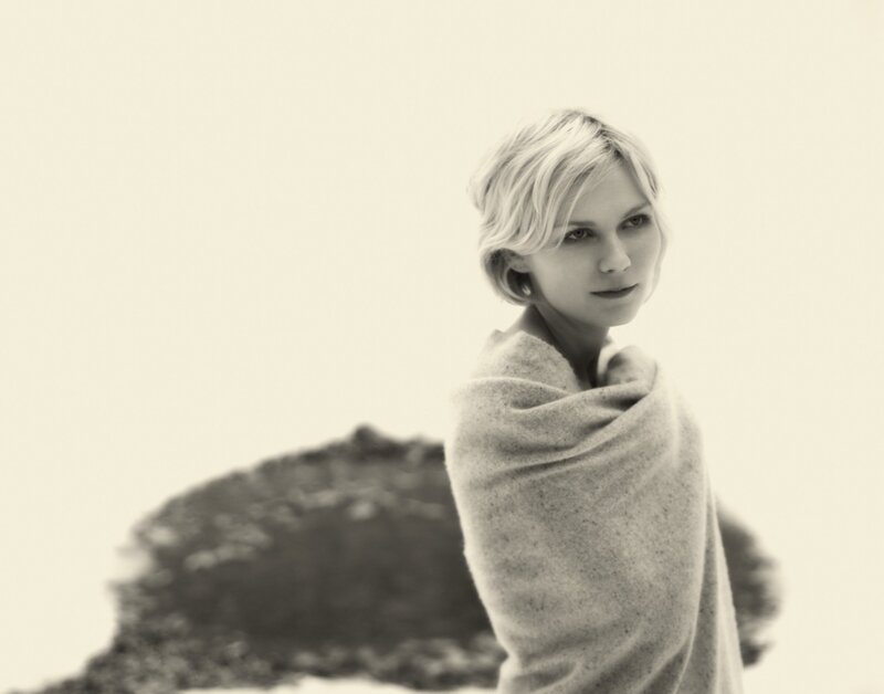 woman wrapped in a blanket