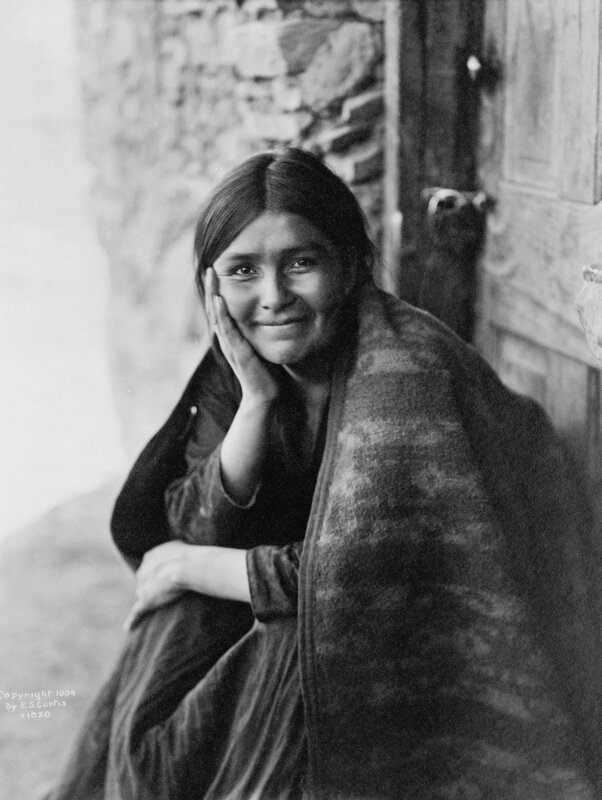 woman wrapped in blanket