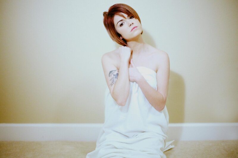 woman wrapped in towel
