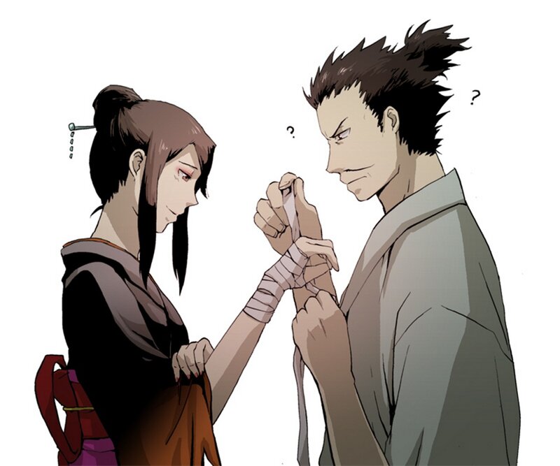 Woman Wrapping Man's Hand