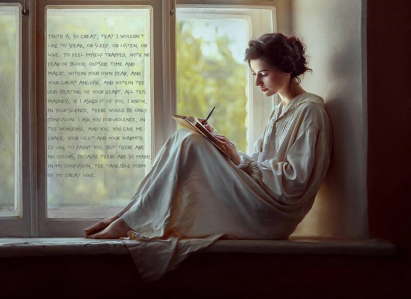 Woman Writing in Journal