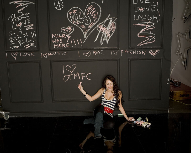 Woman Writing on Chalkboard — Black, Playful