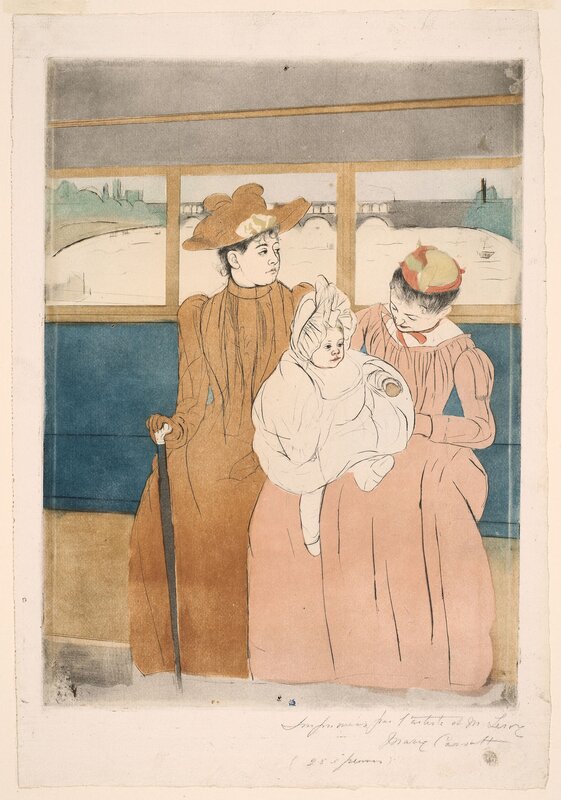 Women and Child on Train