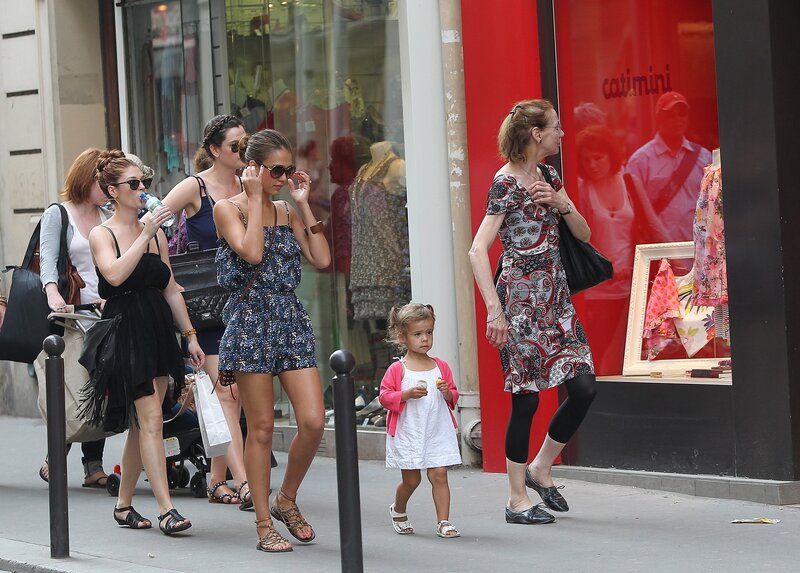 Women and Child Walking