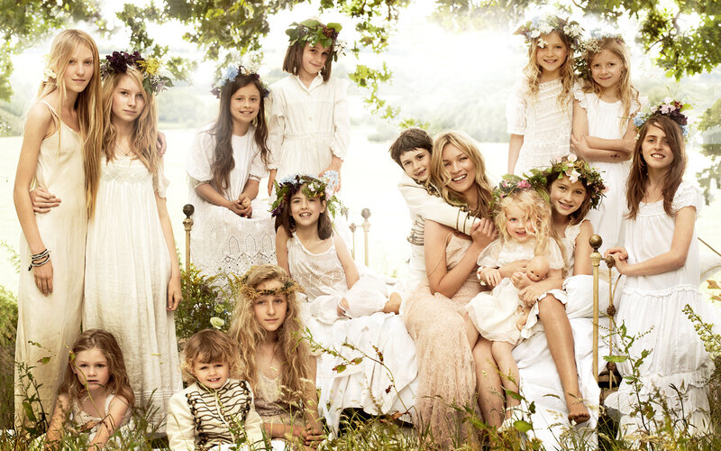 Women and Children in Garden