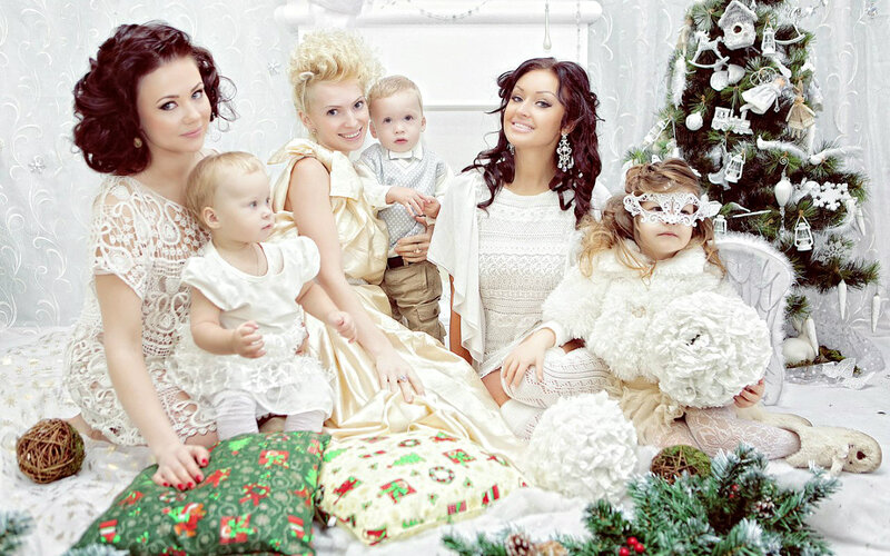 Women and Children on Floor