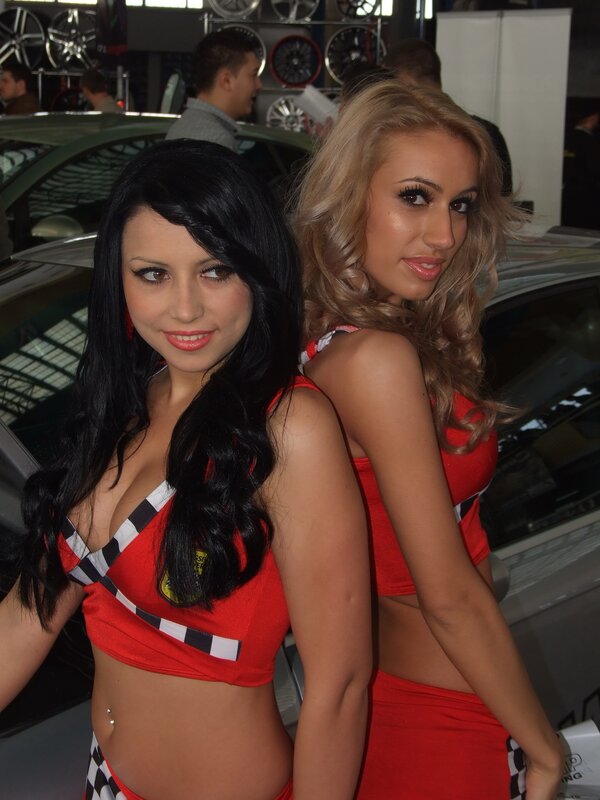 Women at a car show