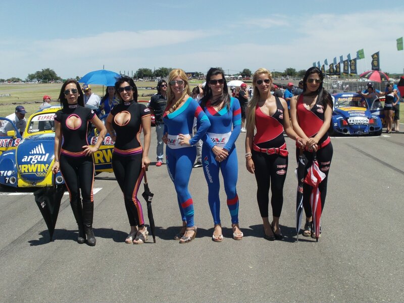 Women at a race track event