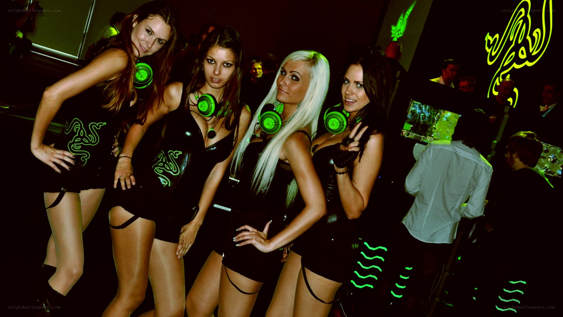Women at a Razer event