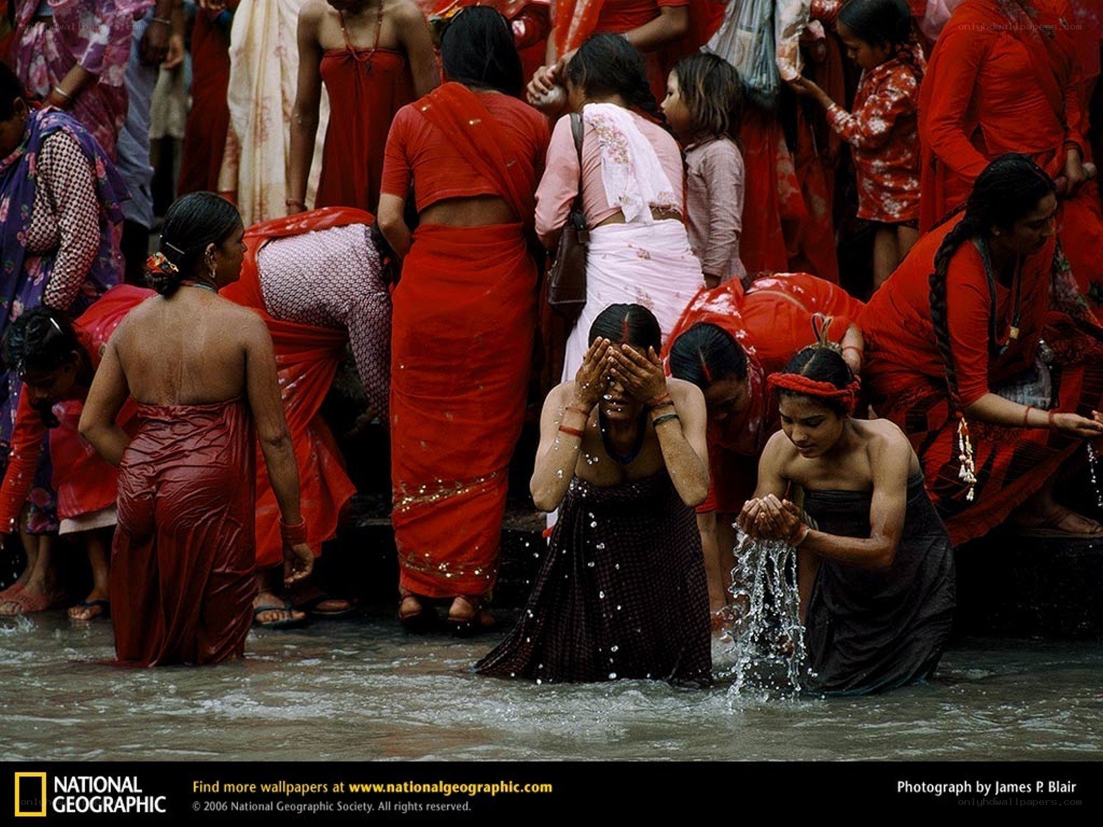 Women at a river ritual