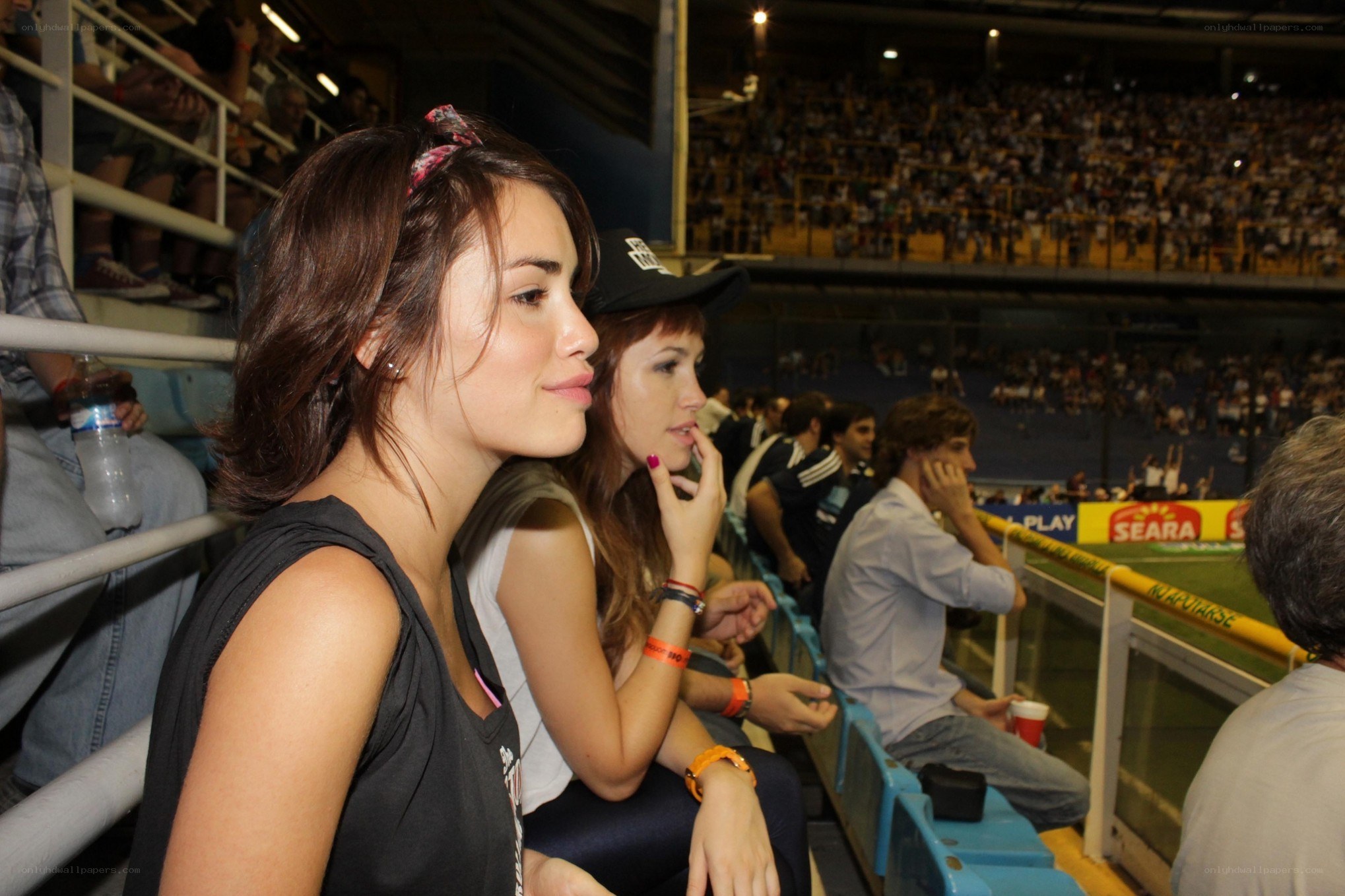 Women at a stadium event