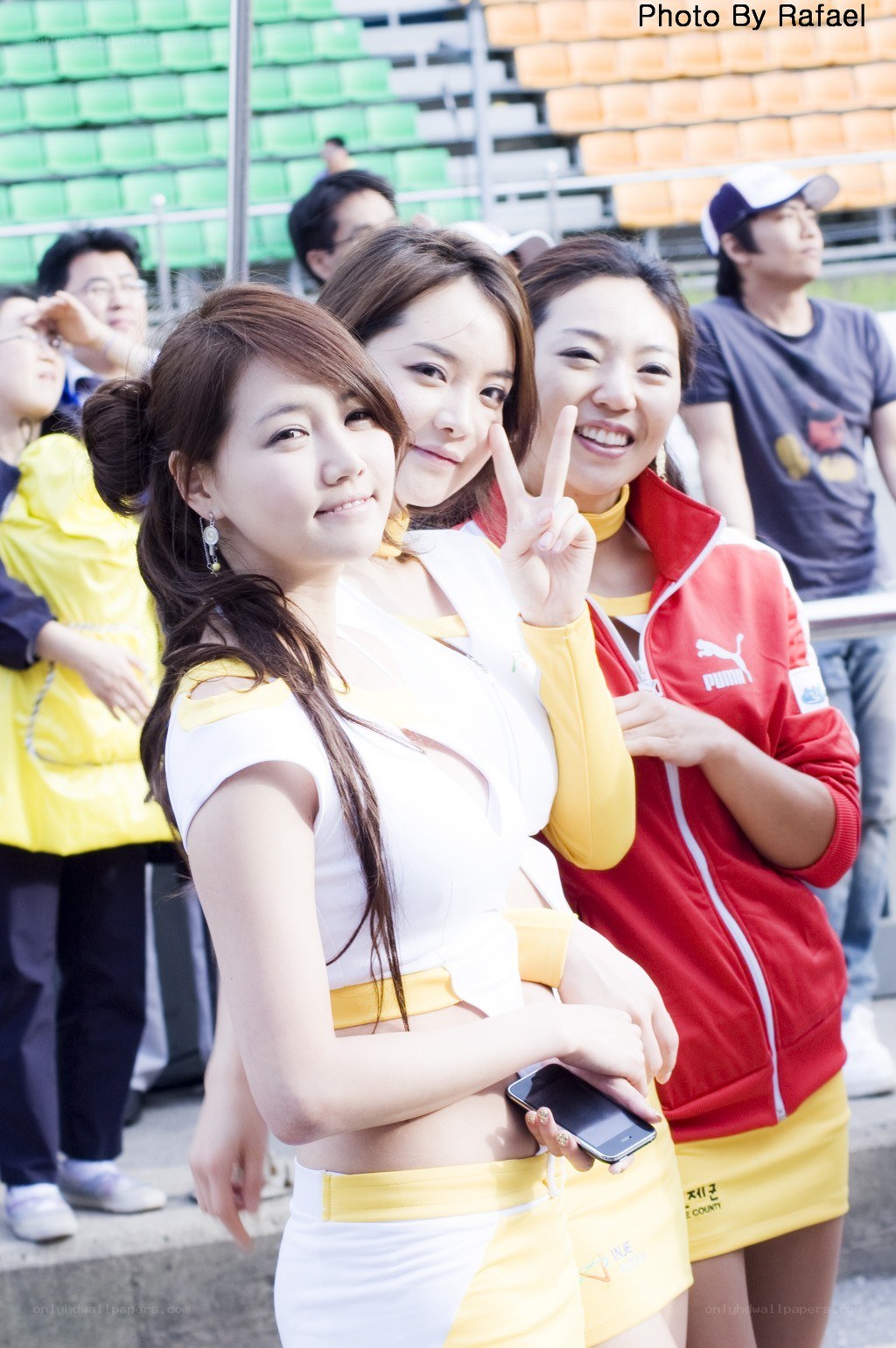 Women at a stadium event