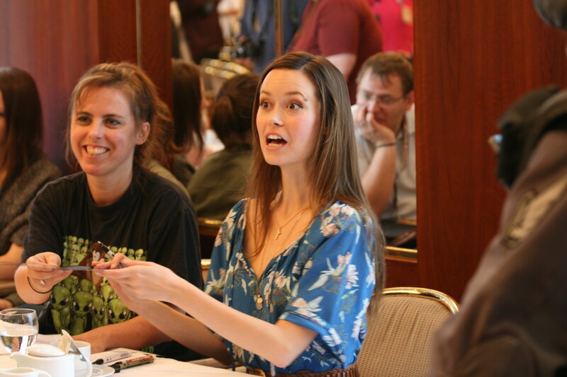 Women at a table in a restaurant