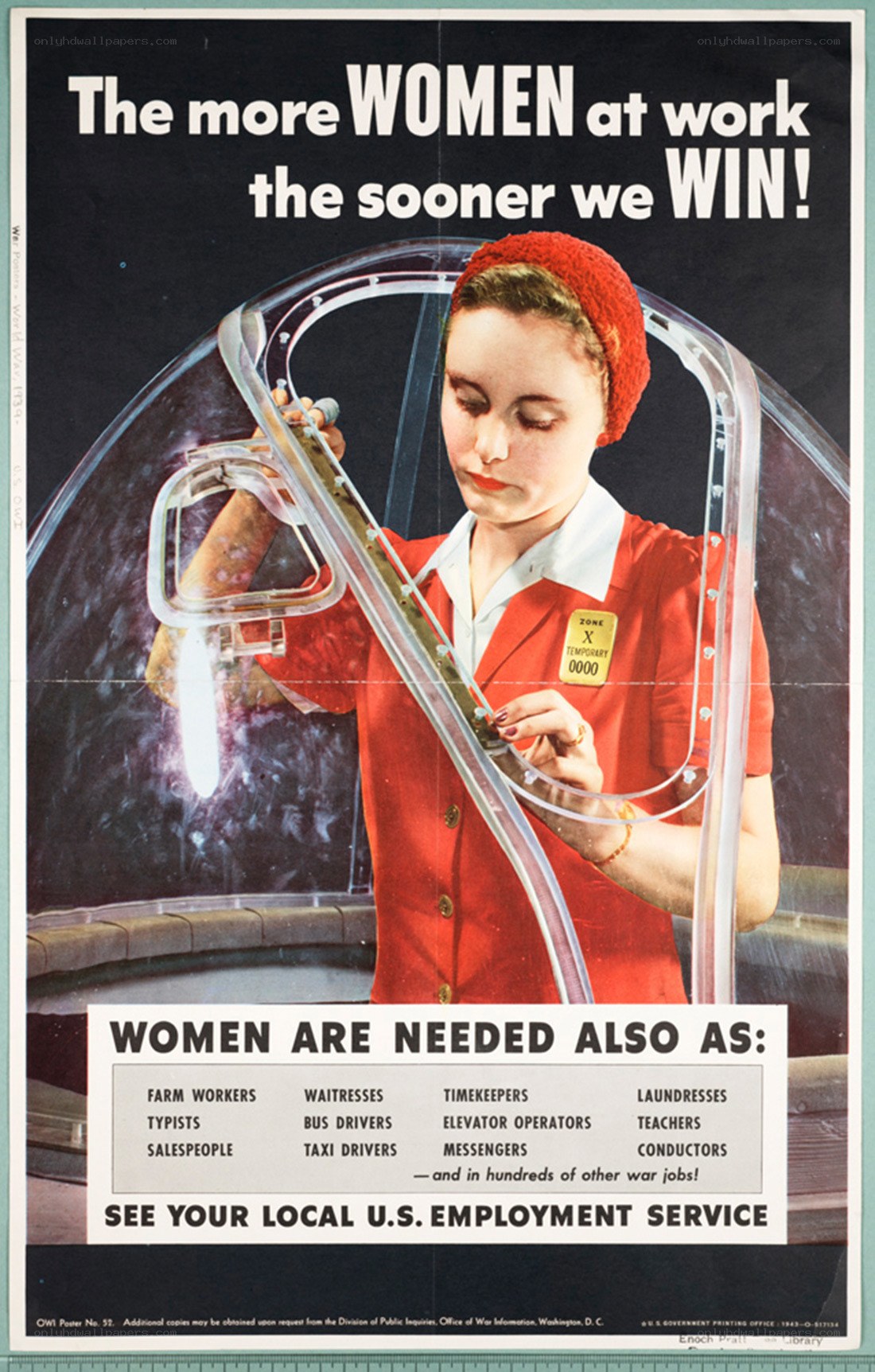 Women at Work War Poster